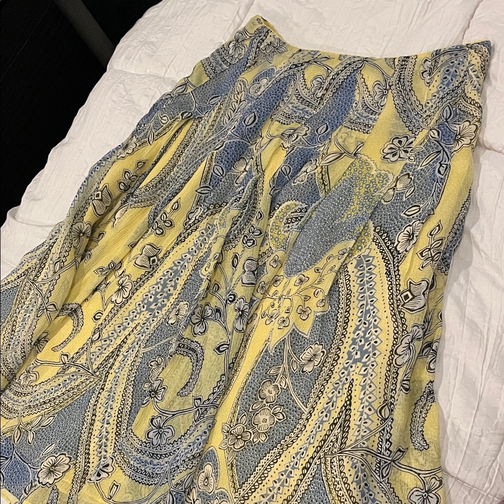maxi skirt Yellow and Blue Patterned